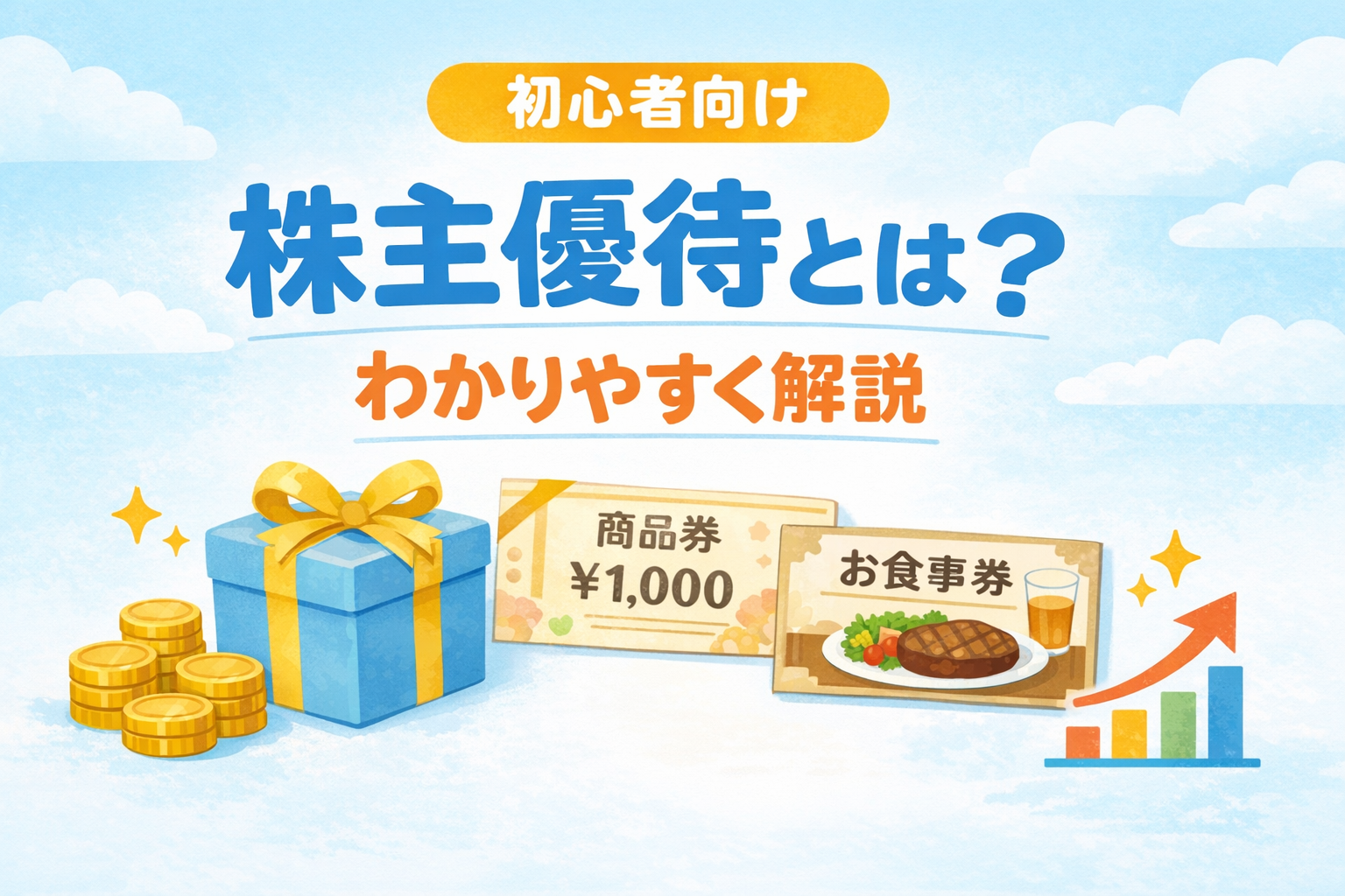 株主優待とは？初心者向けにわかりやすく解説したアイキャッチ画像