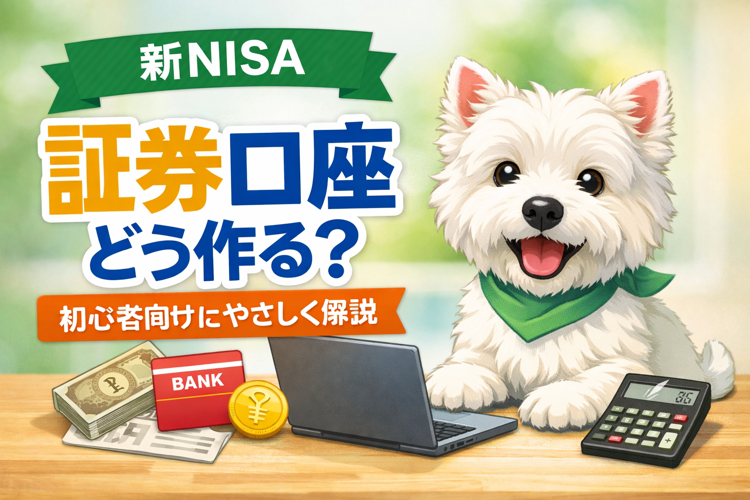 新NISA初心者向けに証券口座の考え方を解説するウエスティのイラスト