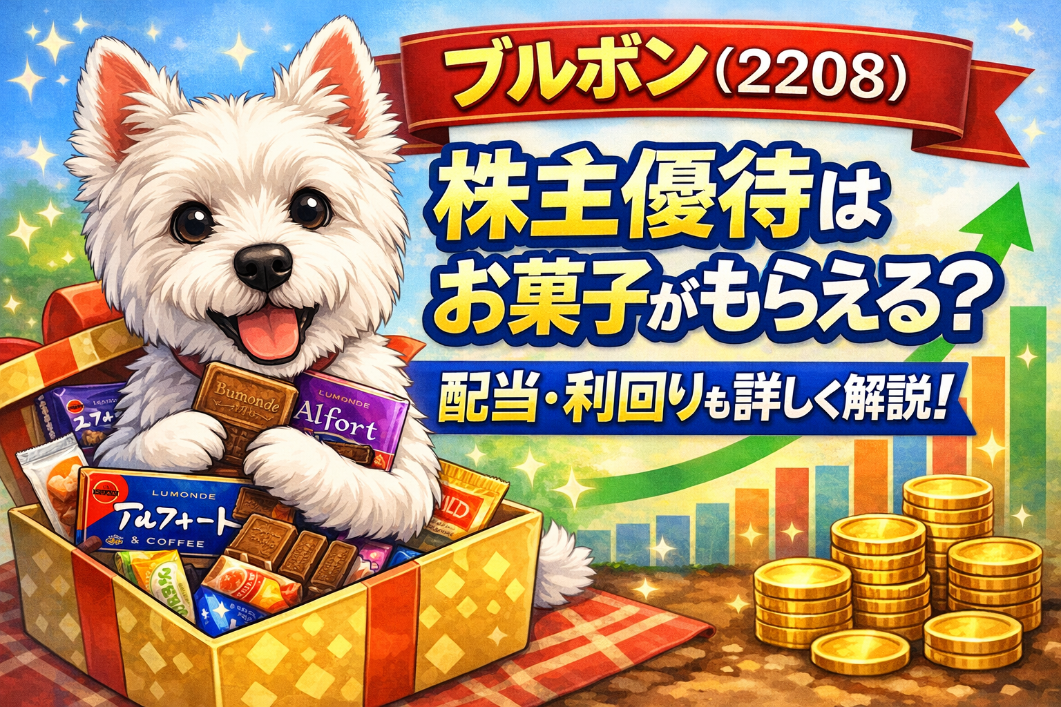 ブルボンの株主優待と配当を解説するアイキャッチ画像