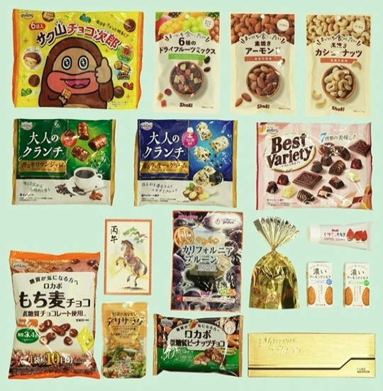 正栄食品工業の株主優待のお菓子詰め合わせ内容イメージ
