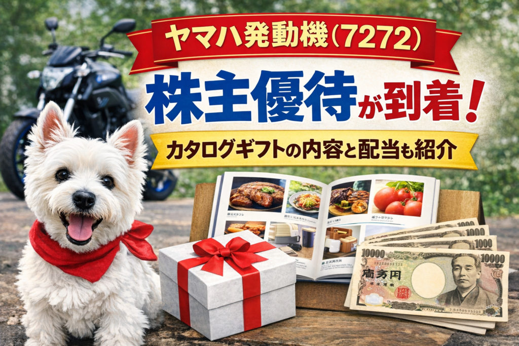 ヤマハ発動機(7272)の株主優待が到着!カタログギフトの内容と配当を紹介 | しろいぬの株生活