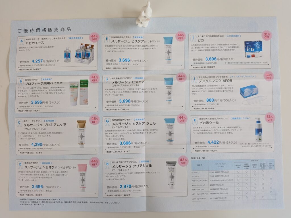 松風(7979)の株主優待販売の案内(内容)